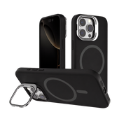 Luxe Silicone Camera Stand Case for iPhone 17 Pro Max