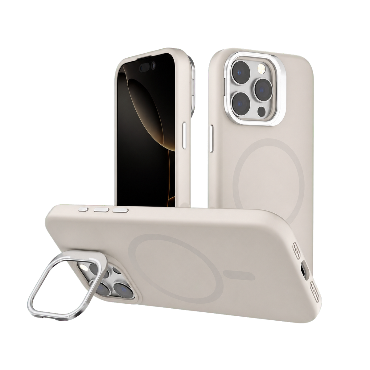 Luxe Silicone Camera Stand Case for iPhone 17 – product image 3