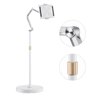 Floor stand showing lockable aluminium hinge and telescopic height collar details