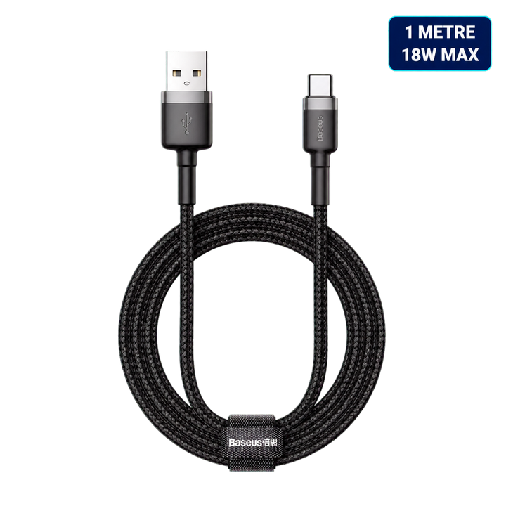 Baseus Cafule 1m USB-A to USB-C Cable – Suitable for Wired CarPlay