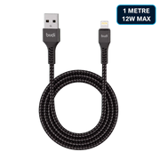 Budi 1m USB-A to Lightning Braided Cable – 12W