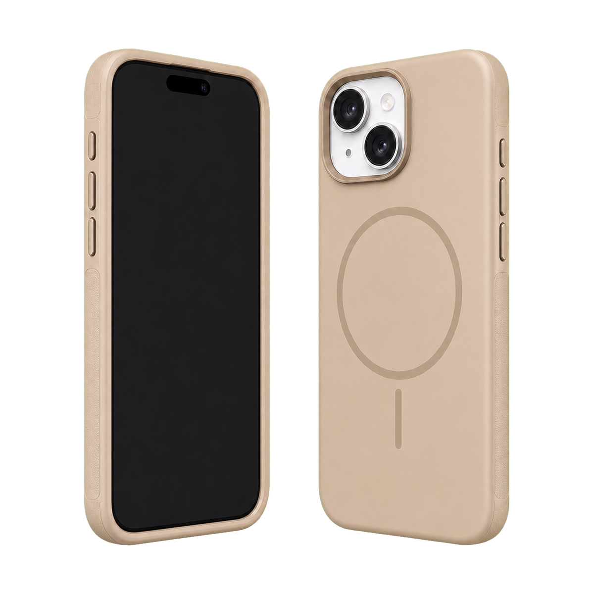 Beige Elevate Grip Case for iPhone 15 Plus — main product view