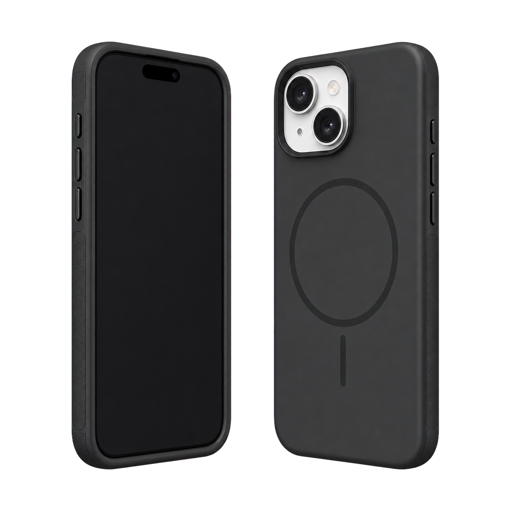 Black Elevate Grip Case for iPhone 15 Plus — main product view