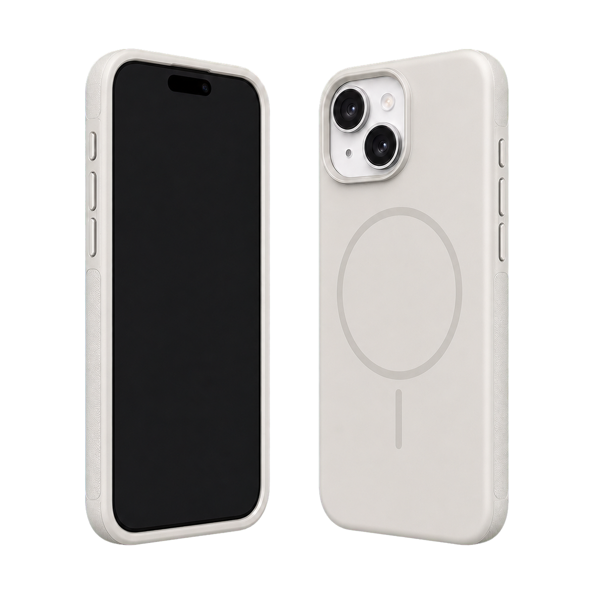 Light Grey Elevate Grip Case for iPhone 15 Plus — main product view