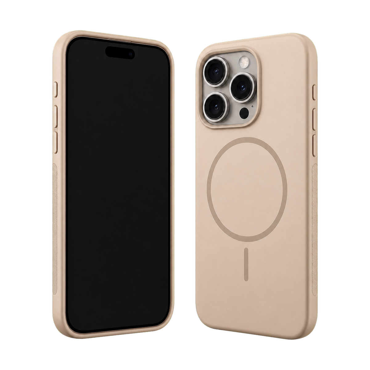 Beige Elevate Grip Case for iPhone 15 Pro Max — main product view