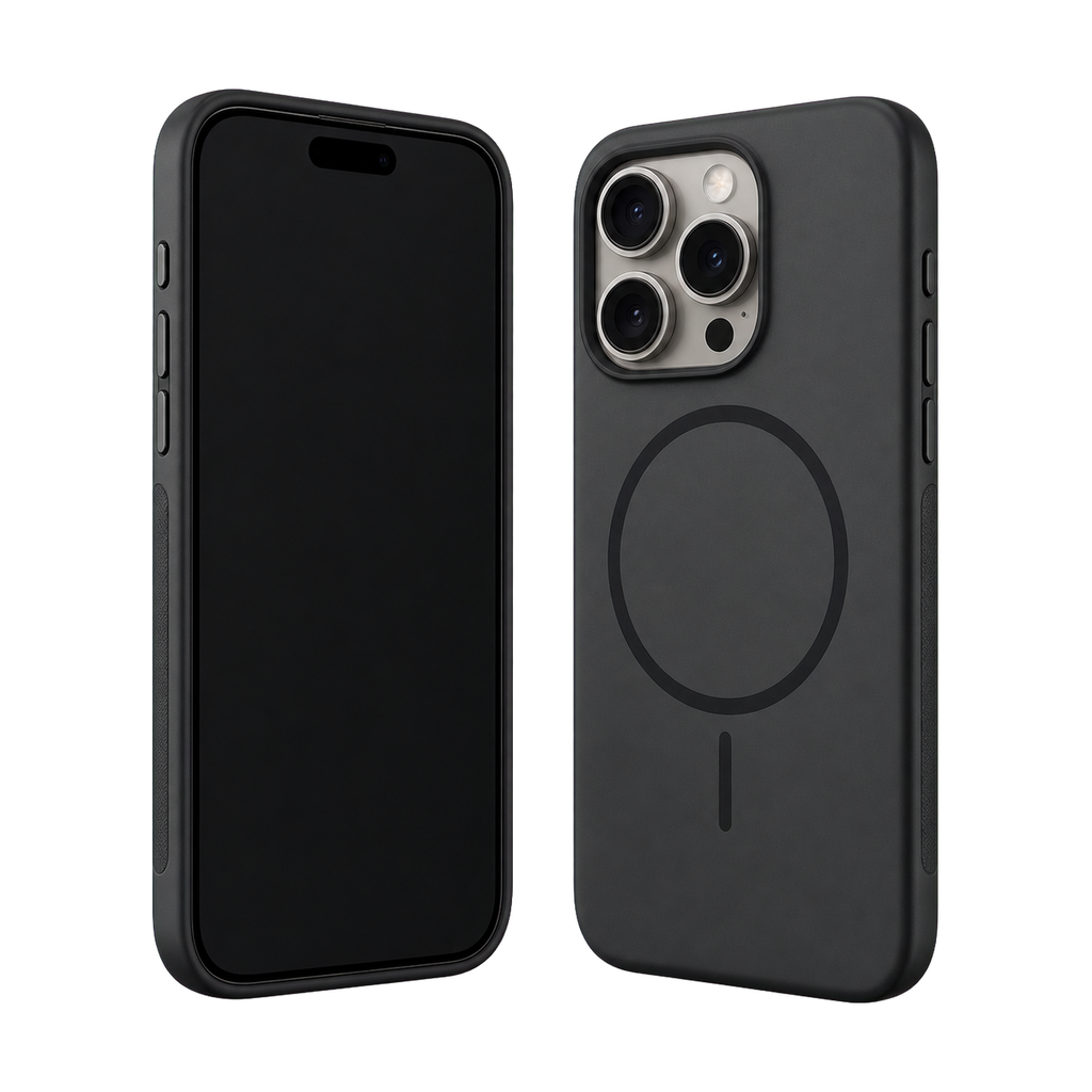 Black Elevate Grip Case for iPhone 15 Pro Max — main product view