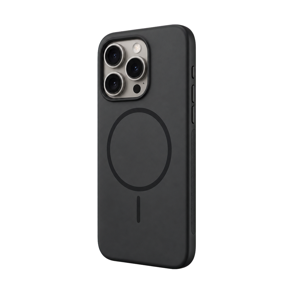 Black Elevate Grip Case for iPhone 15 Pro Max — upright product view