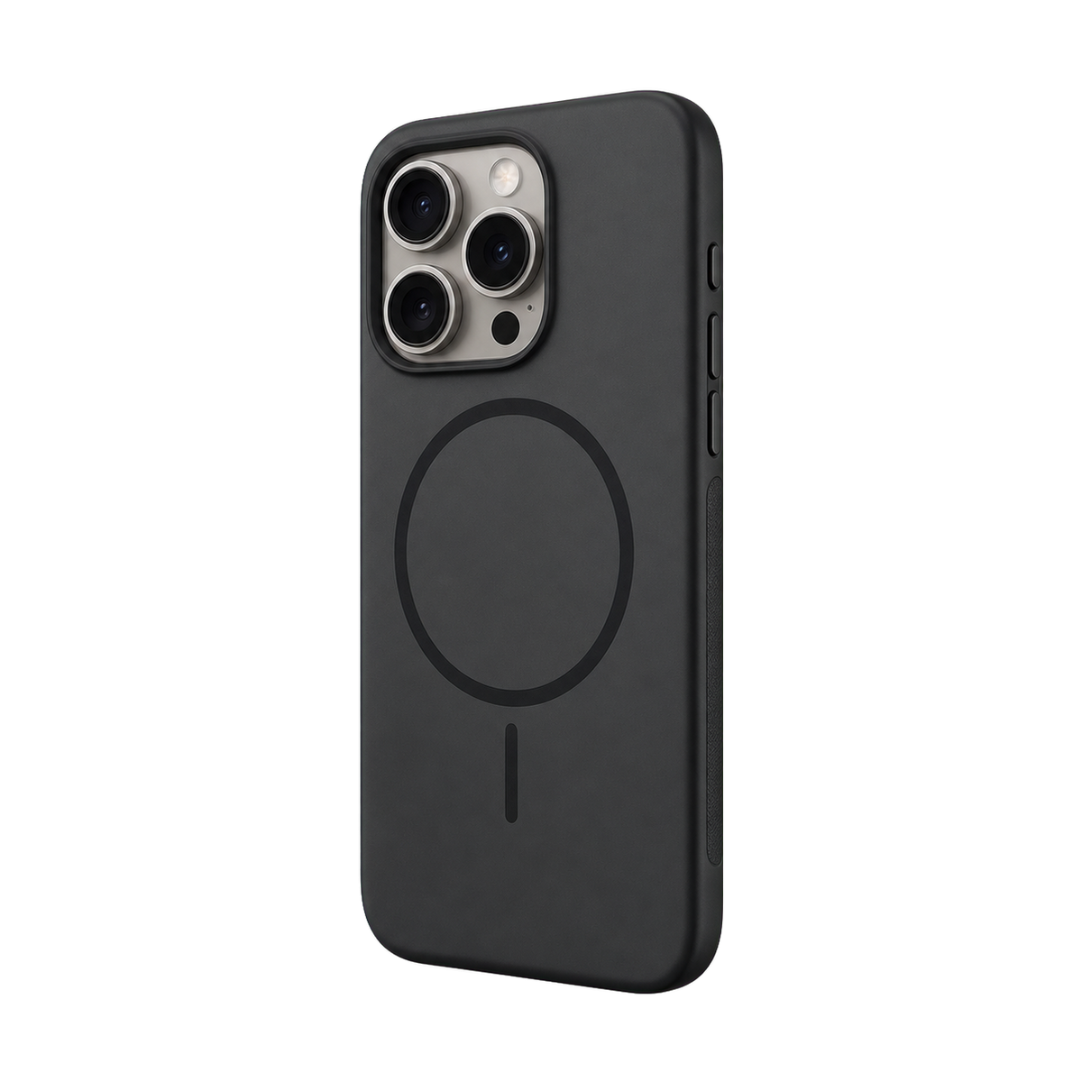 Black Elevate Grip Case for iPhone 15 Pro Max — upright product view