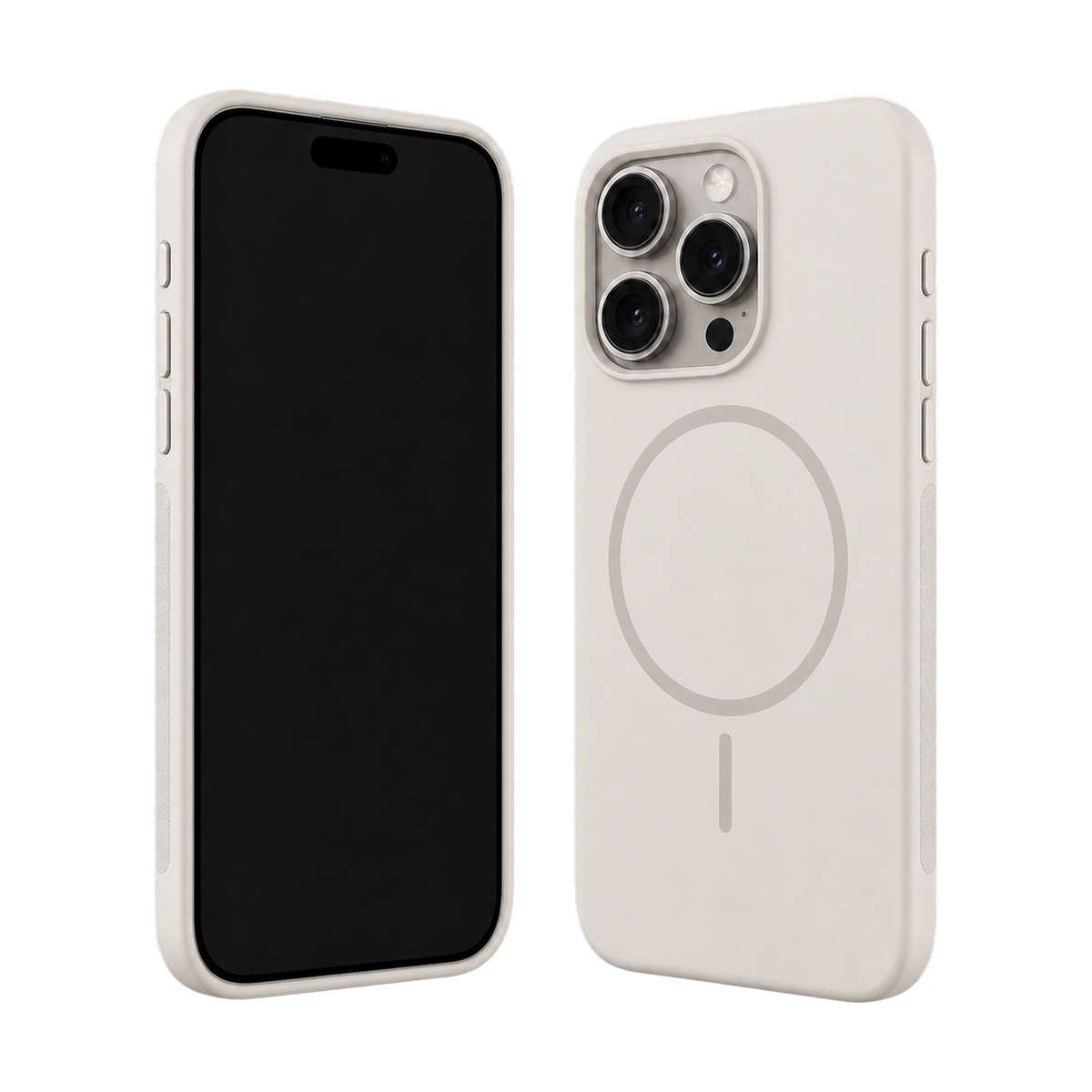 Light Grey Elevate Grip Case for iPhone 15 Pro Max — main product view