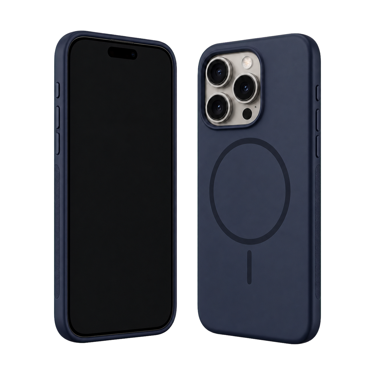 Navy Elevate Grip Case for iPhone 15 Pro Max — main product view