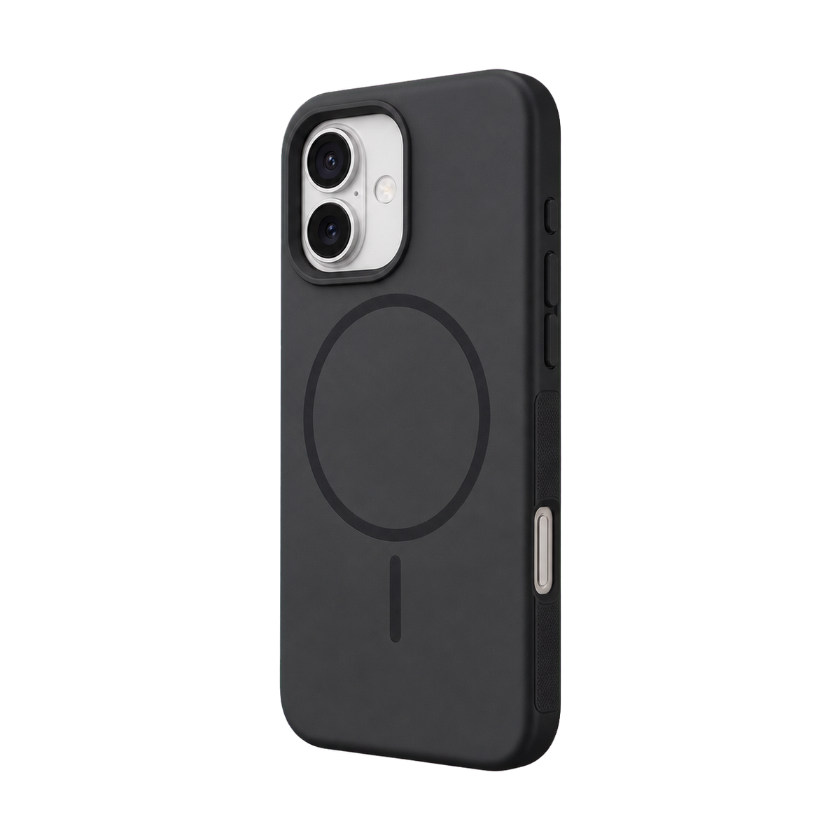 Black Elevate Grip Case for iPhone 16 Plus — upright product view