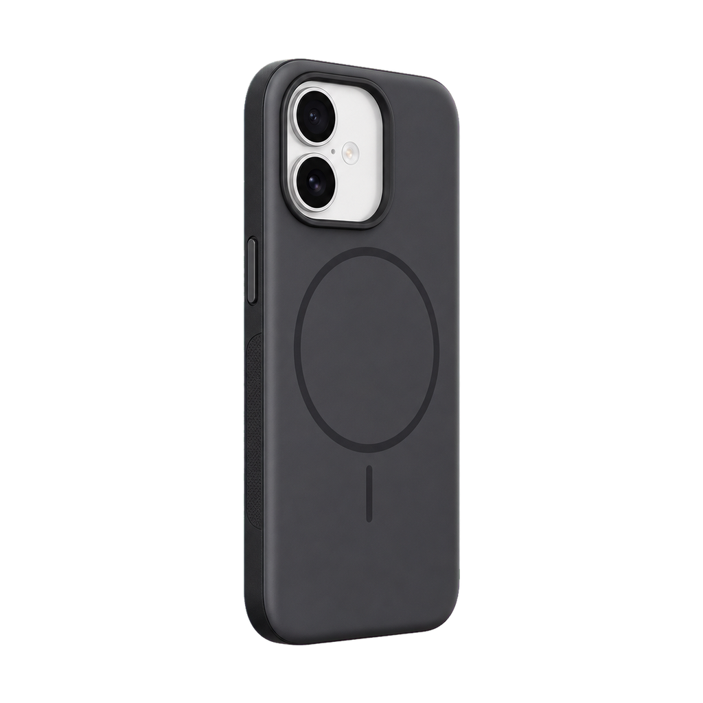 Black Elevate Grip Case for iPhone 17 — upright product view