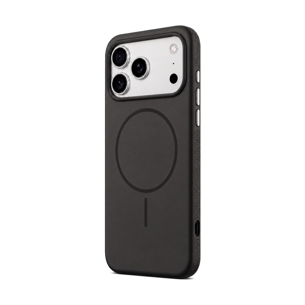 Black Elevate Grip Case for iPhone 17 Pro Max — upright product view