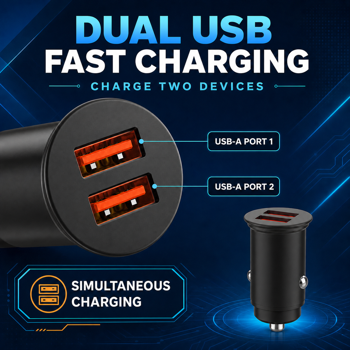 Quik 36W USB Dual Car Charger – product image 3