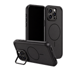 Black Fortress Case for iPhone 16 Pro Max — kickstand product view