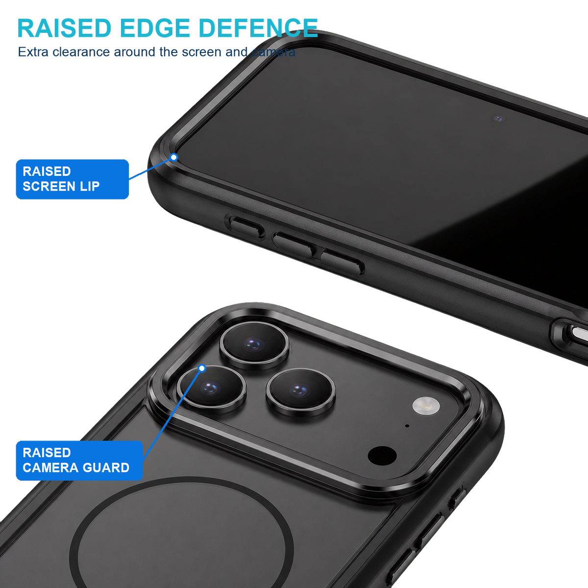 Fortress Case for iPhone 17 Pro Max — raised edge protection