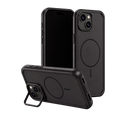 Black Fortress Case for iPhone 15 Plus — kickstand product view