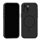 Black Fortress Case for iPhone 15 Plus — front and rear views