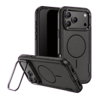 Black Fortress Case for iPhone 17 Pro Max — kickstand product view