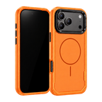 Orange Fortress Case for iPhone 17 Pro Max — front and rear views