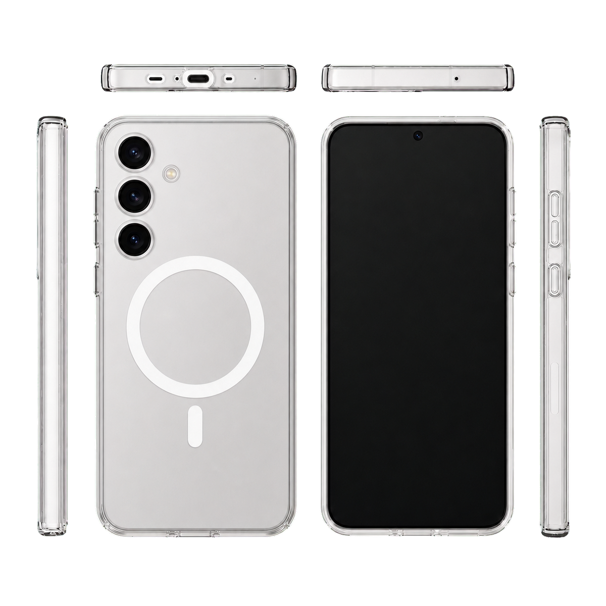Impact Clear Case for Galaxy S24+ — six-view product overview