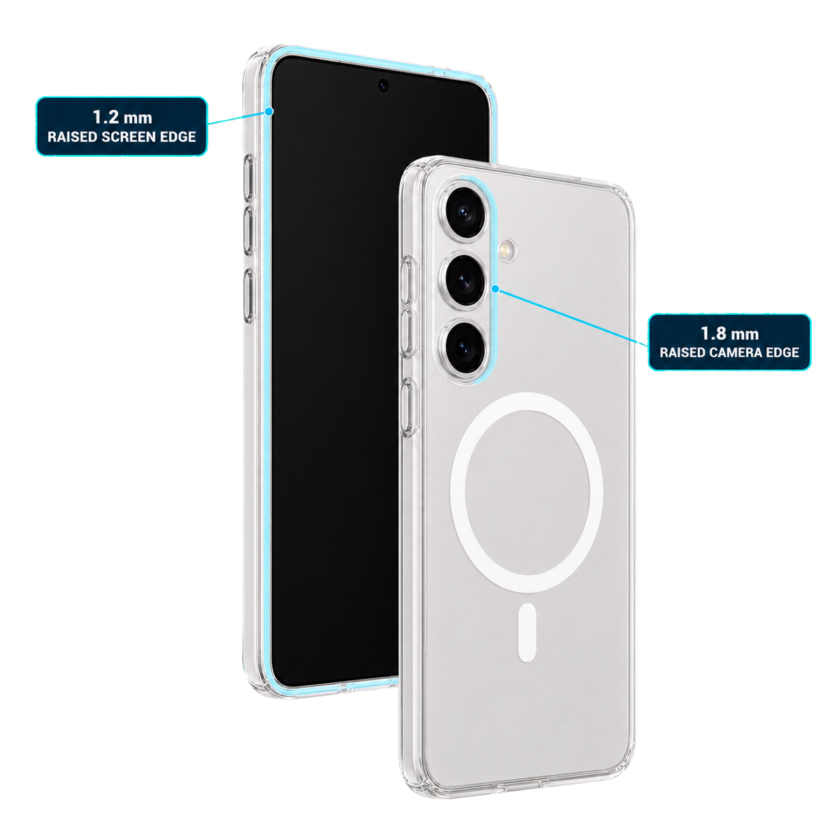 Impact Clear Case for Galaxy S24+ — raised screen and camera edge protection