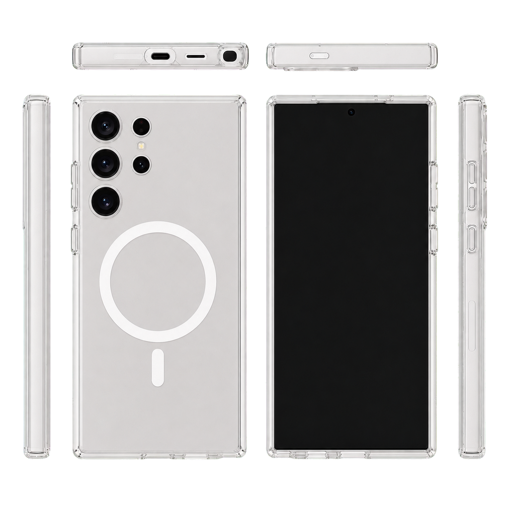 Impact Clear Case for Galaxy S24 Ultra — six-view product overview