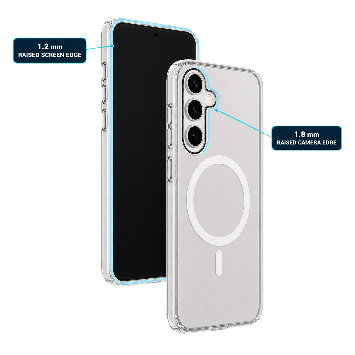 Impact Clear Case for Galaxy S25+ — raised screen and camera edge protection