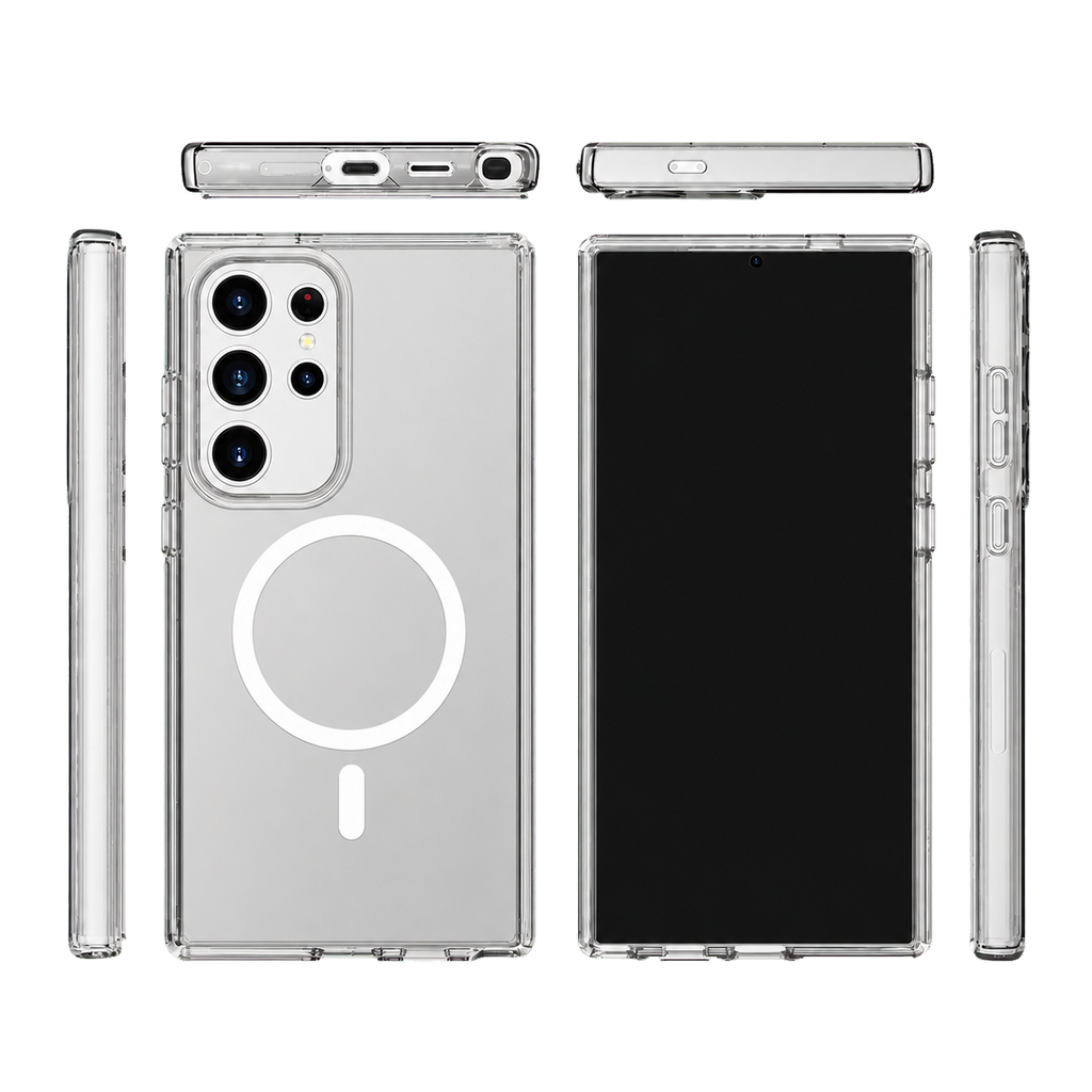 Impact Clear Case for Galaxy S26 Ultra — six-view product overview