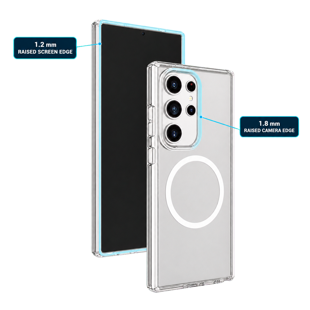 Impact Clear Case for Galaxy S26 Ultra — raised screen and camera edge protection