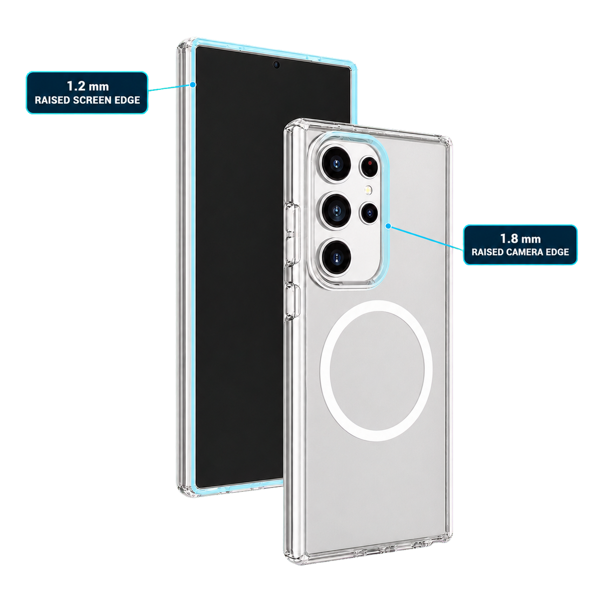 Impact Clear Case for Galaxy S26 Ultra — raised screen and camera edge protection