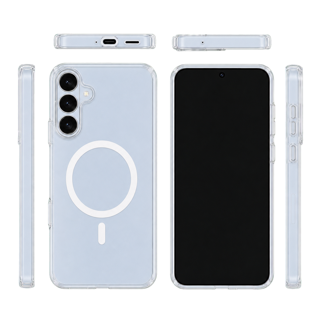 Impact Clear Case for Galaxy S26+ — six-view product overview