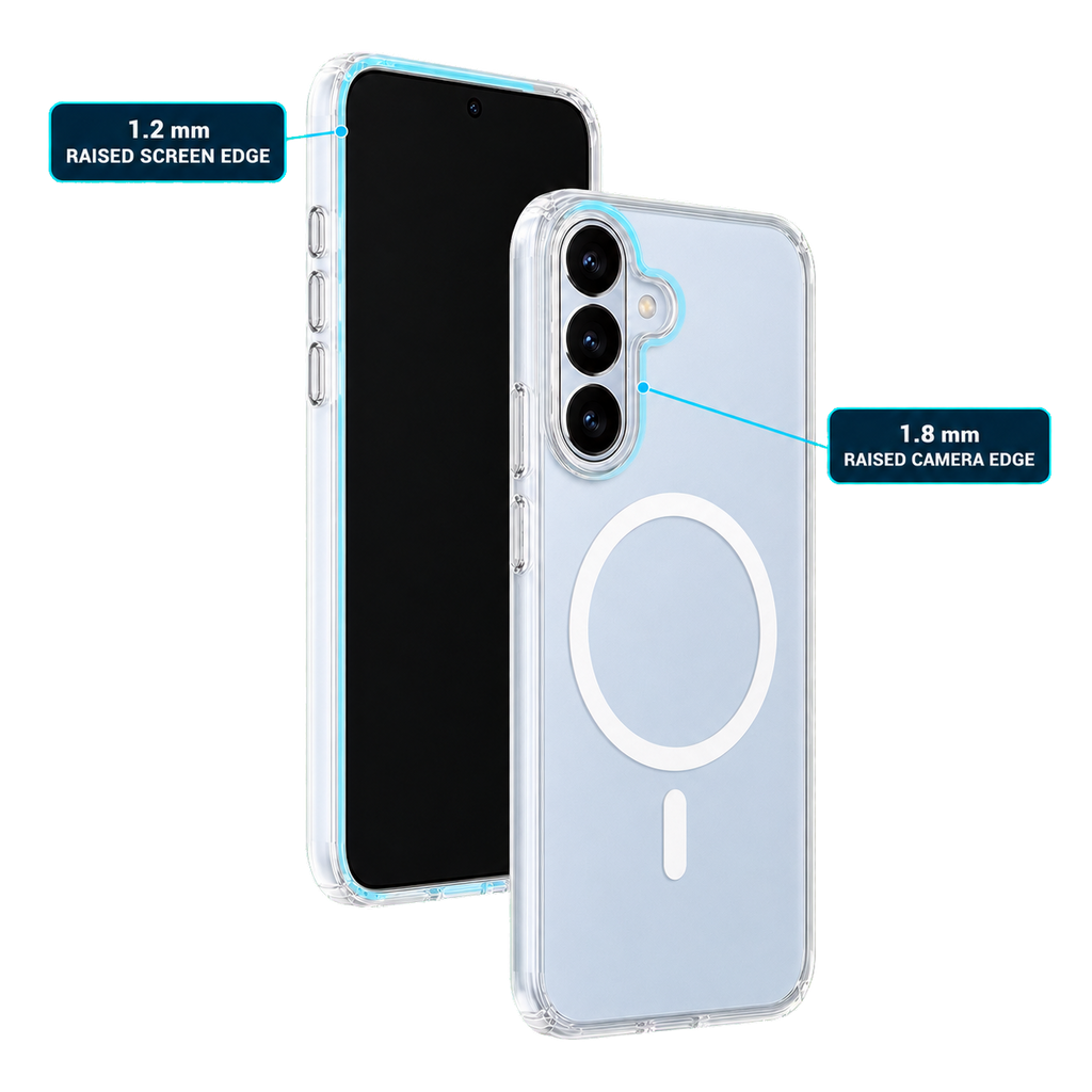 Impact Clear Case for Galaxy S26+ — raised screen and camera edge protection