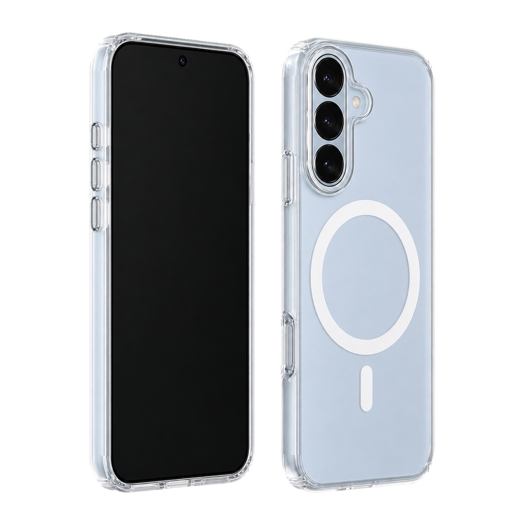 Clear Impact Clear Case for Galaxy S26+ — front and rear product view