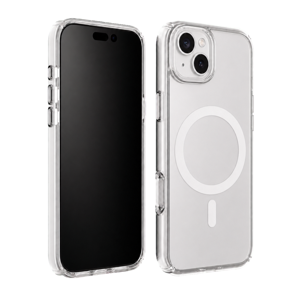 Clear Impact Clear Case for iPhone 15 Plus — front and rear product view