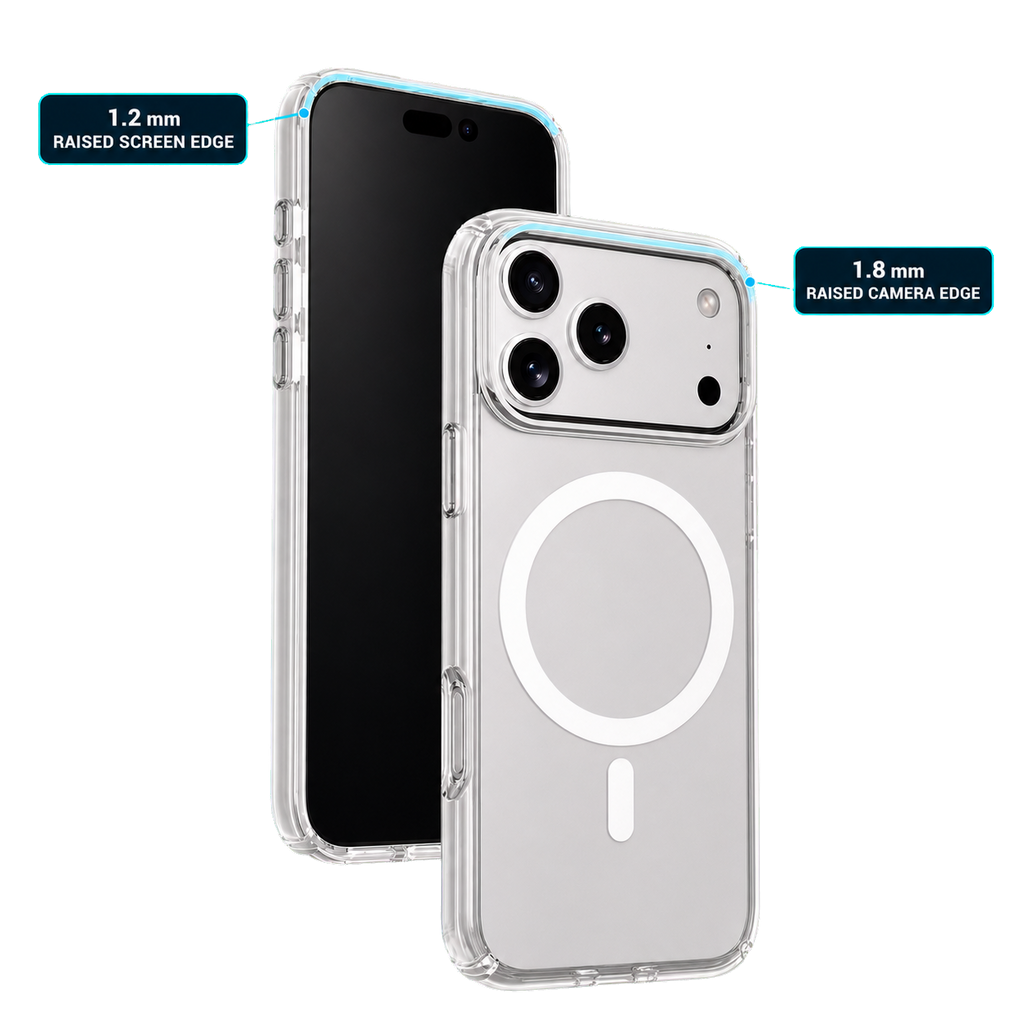 Impact Clear Case for iPhone 17 Pro Max — raised screen and camera edge protection