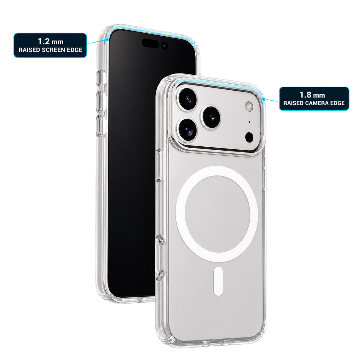 Impact Clear Case for iPhone 17 Pro Max — raised screen and camera edge protection