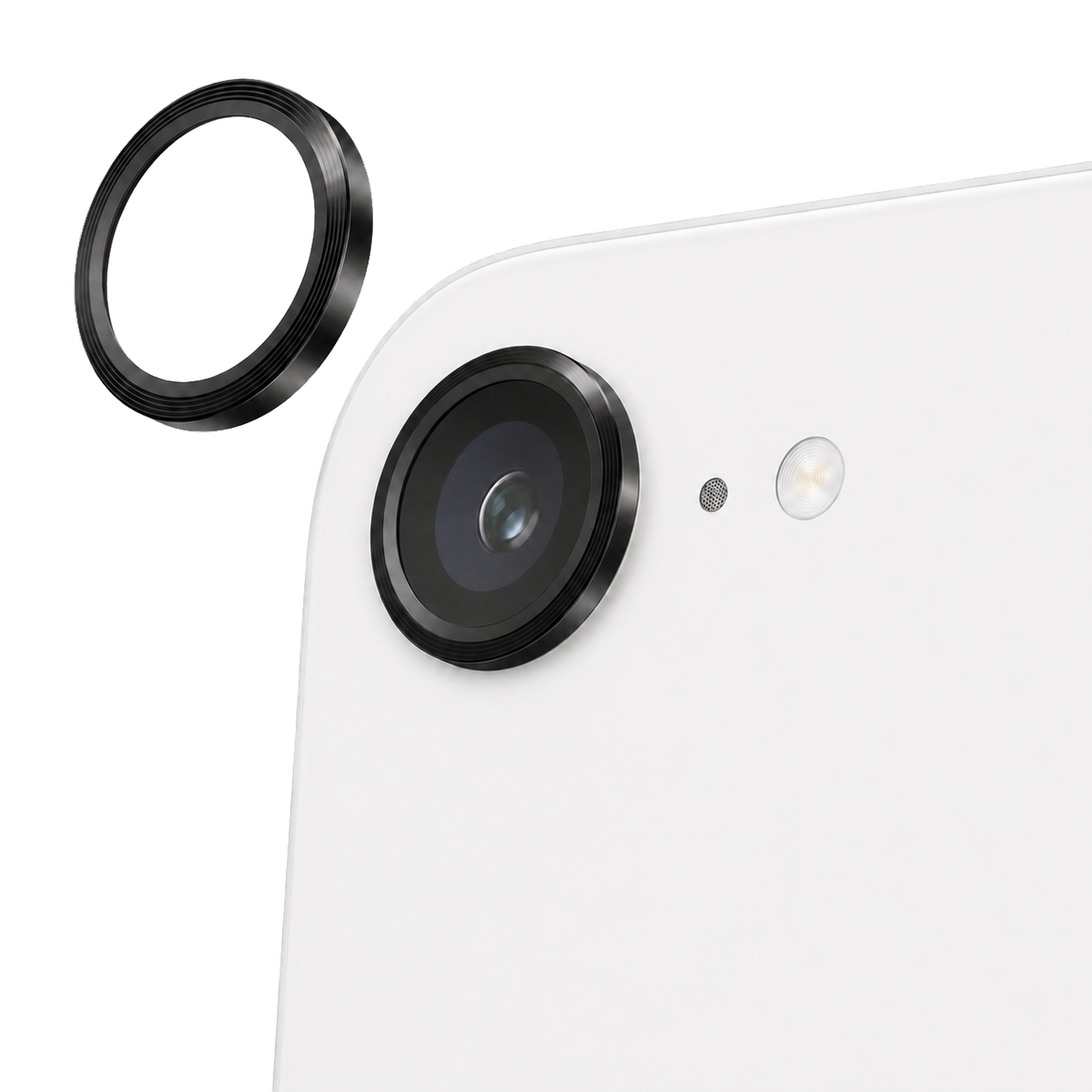 Black Individual Camera Lens Protector for iPhone 17E / 16E — product view