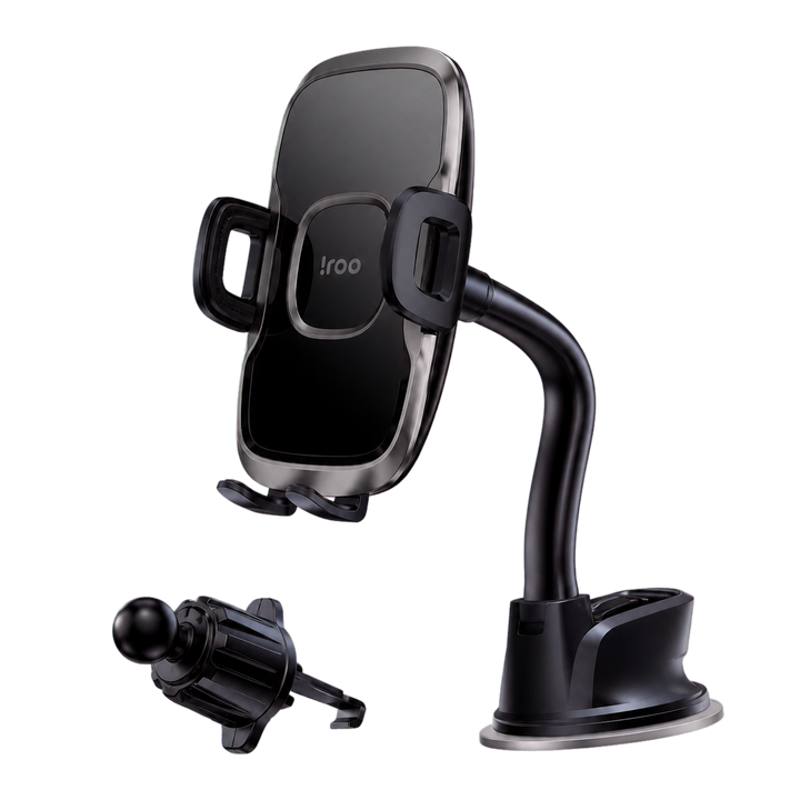 iRoo R10X MaxGrip 2-in-1 Car Phone Mount – Windscreen & Air Vent