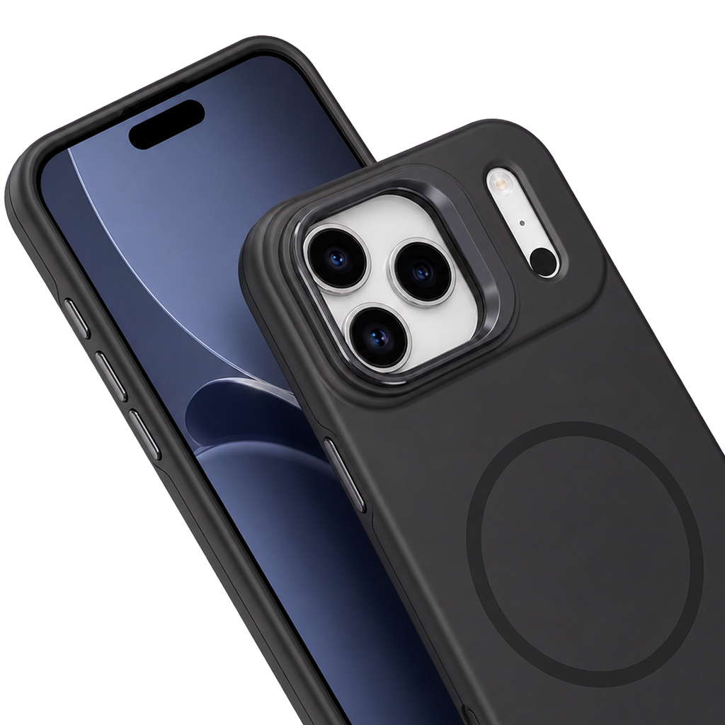 MagStand Shield Case for iPhone 16 Pro Max – two-view diagonal