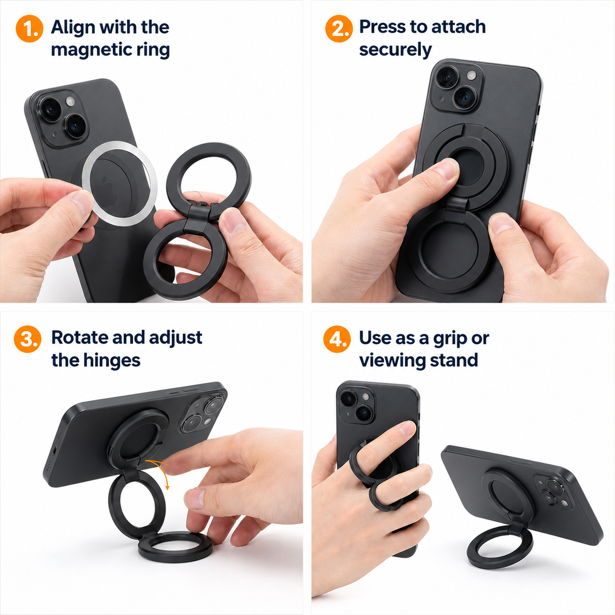 How to attach and use the MaxGuard MG03 dual magnetic ring stand